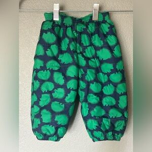 Patagonia Baby Reversible Tribbles Pants Fleece Lined Snow Pants Hedgehog Sz 12M